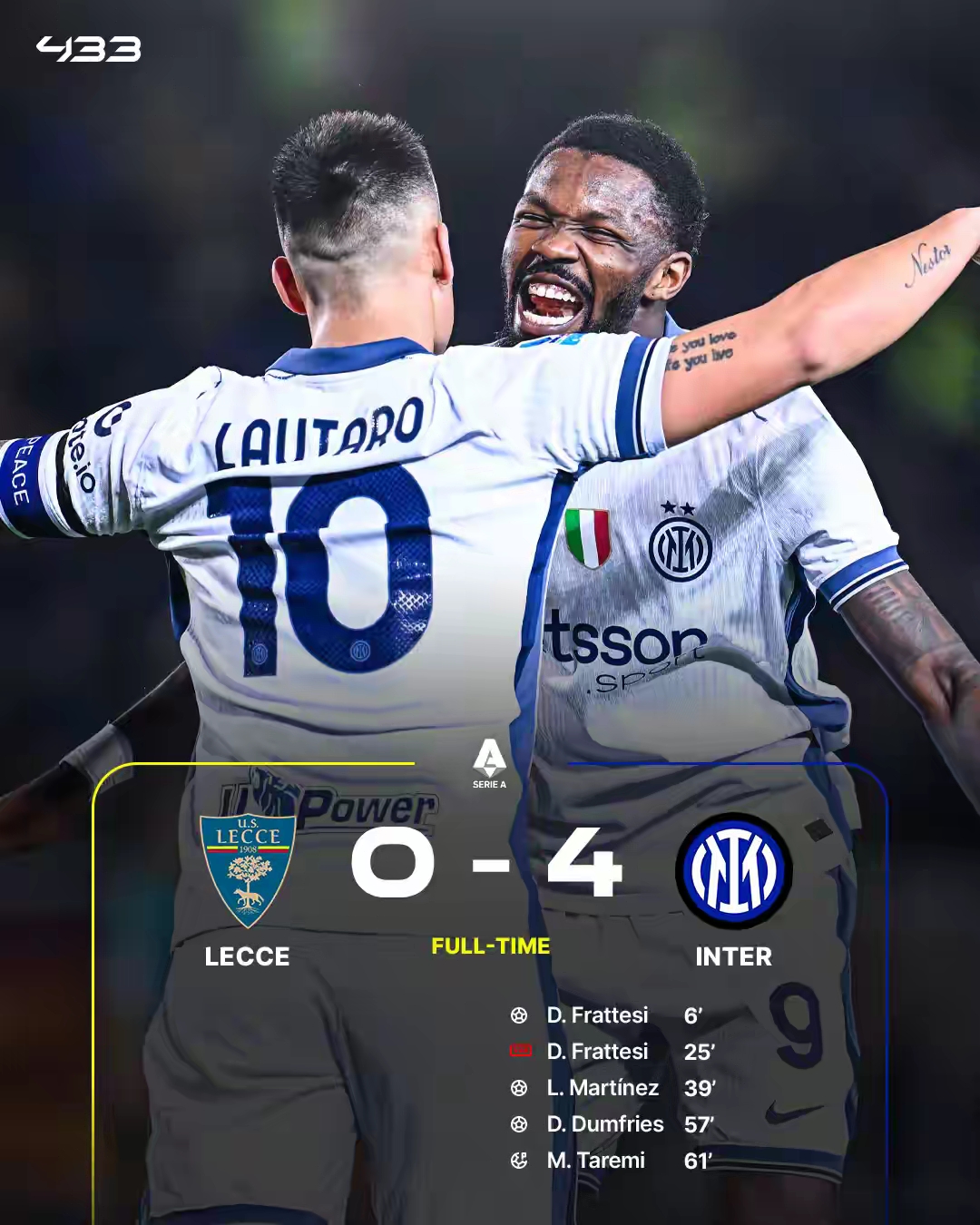 包含意甲领头球队客场平局，领先优势仍在的词条